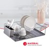 Home Basics Home Basics Chrome Plated Steel Dish Rack with Tray ZOR96083